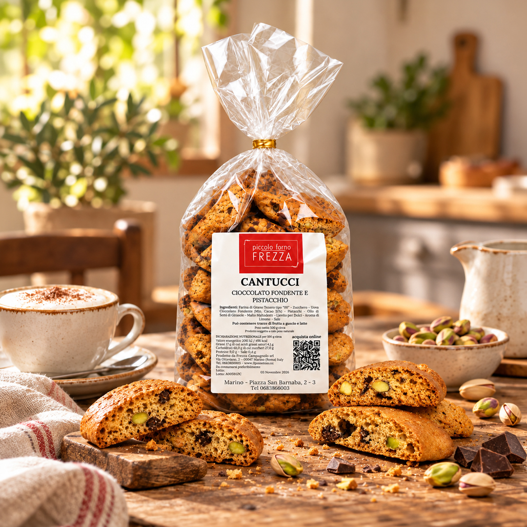 Cantucci cioccolato e pistacchio